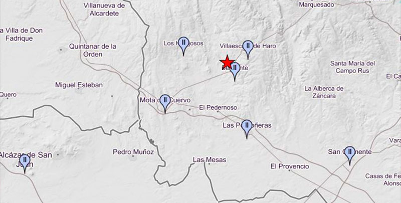 Un terremoto de magnitud 3,4 con epicentro en Belmonte se nota en varios pueblos de La Mancha conquense