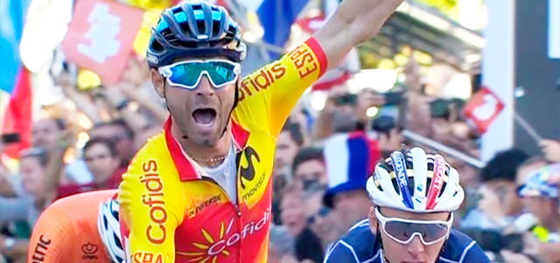 España y Alejandro Valverde logran el oro gracias en cierta medida al trabajo de Jesús Herrada