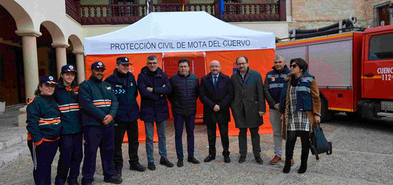 Las agrupaciones de Protección Civil de Mota y Las Pedroñeras reciben sendos módulos de campaña
