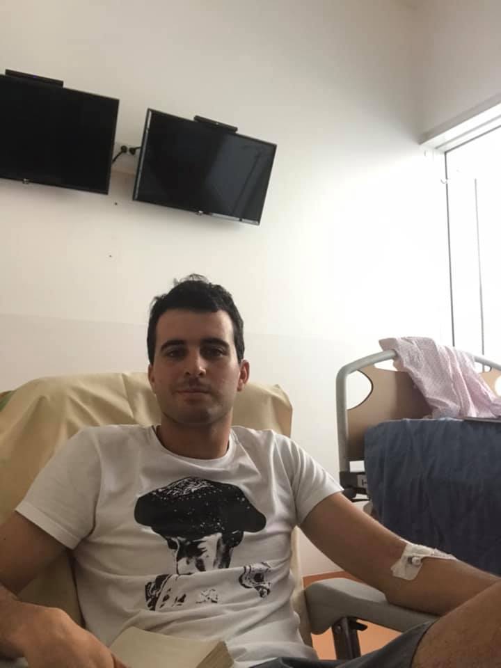 Mario Arruza en el hospital