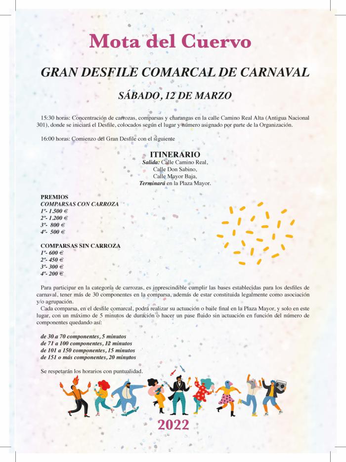 Cartel Carnaval Comarcal de Mota del Cuervo